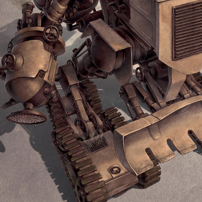 Detail of Chinese steampunk Harvester.