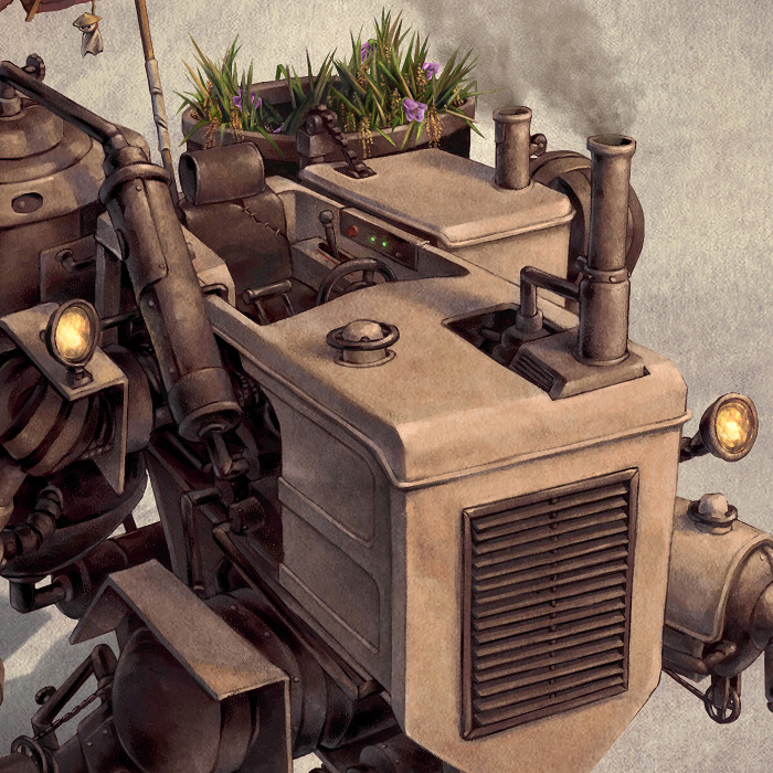 Detail of Chinese steampunk Harvester.