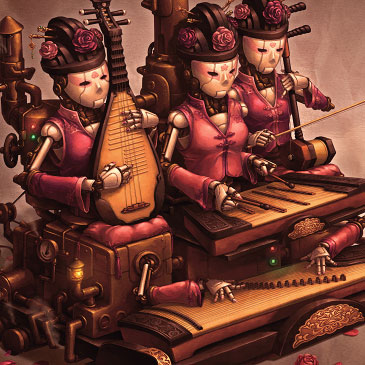 Court Band steampunk concept art.